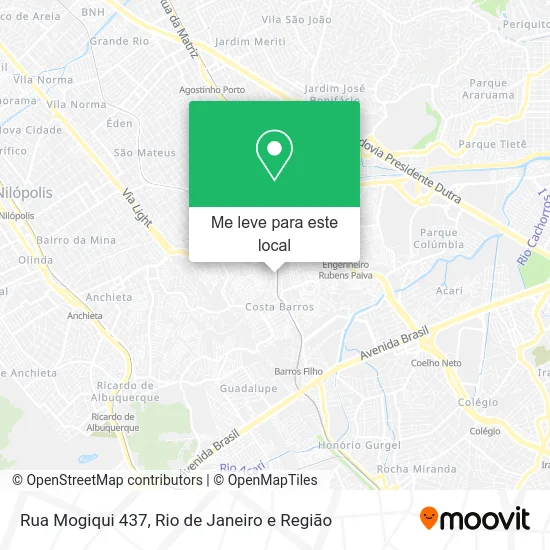 Rua Mogiqui 437 mapa