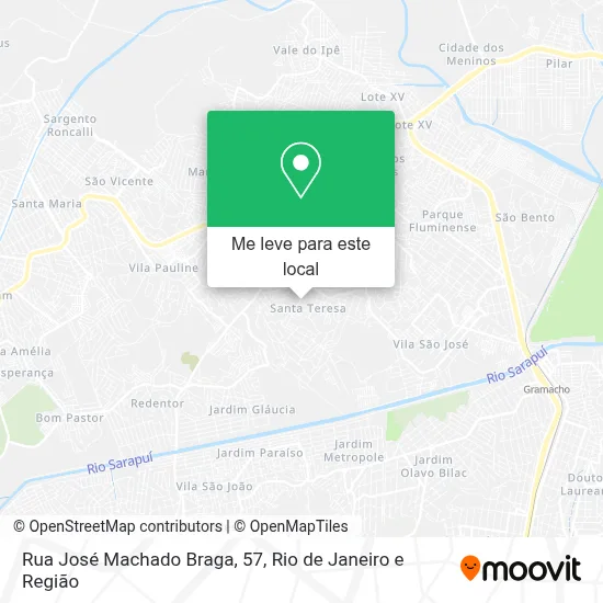 Rua José Machado Braga, 57 mapa