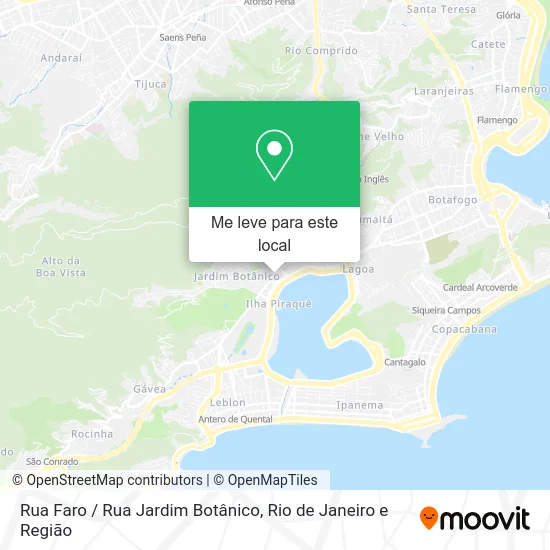 Rua Faro / Rua Jardim Botânico mapa