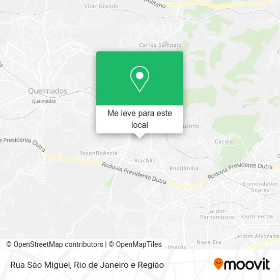 Rua São Miguel mapa