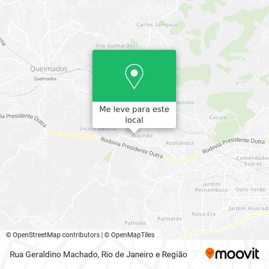 Rua Geraldino Machado mapa