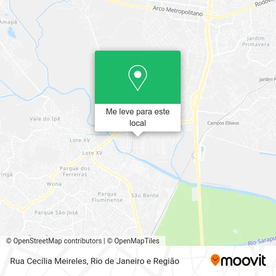 Rua Cecília Meireles mapa