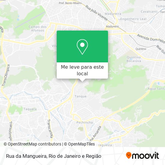 Rua da Mangueira mapa