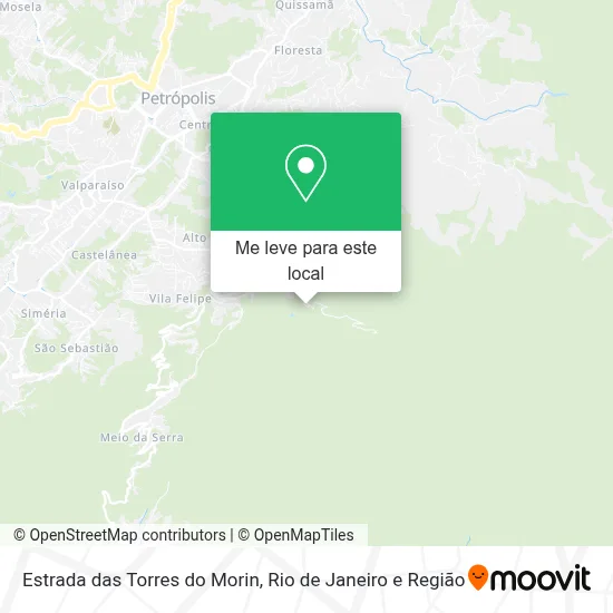 Estrada das Torres do Morin mapa