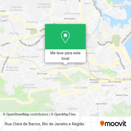 Rua Clara de Barros mapa