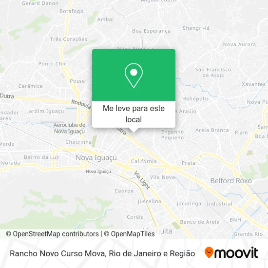 Rancho Novo Curso Mova mapa