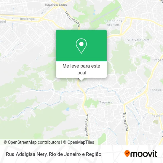 Rua Adalgisa Nery mapa