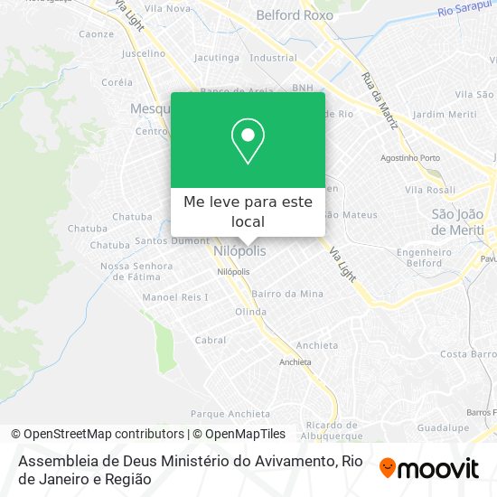 Assembleia de Deus Ministério do Avivamento mapa