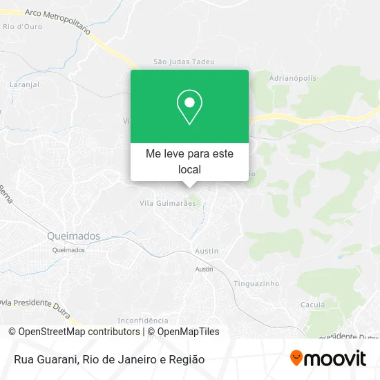 Rua Guarani mapa