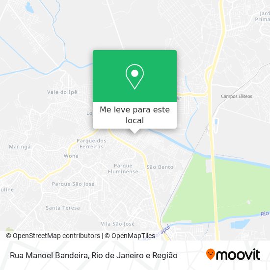 Rua Manoel Bandeira mapa