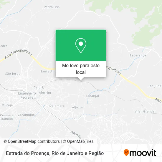 Estrada do Proença mapa