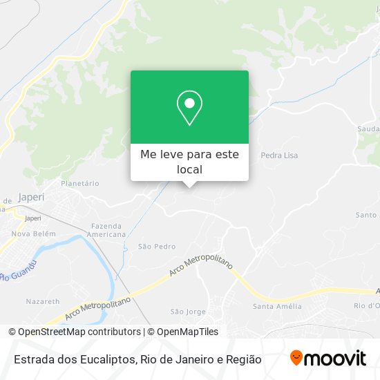 Estrada dos Eucaliptos mapa
