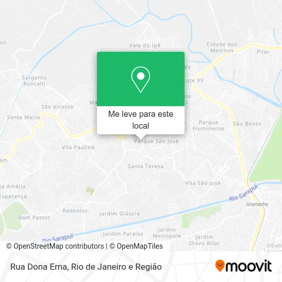 Rua Dona Erna mapa