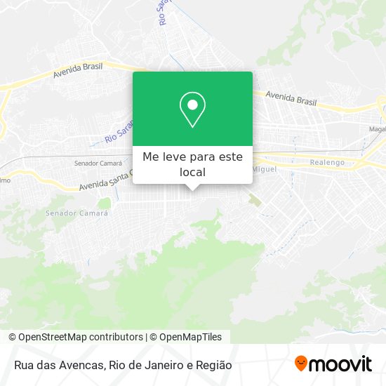 Rua das Avencas mapa