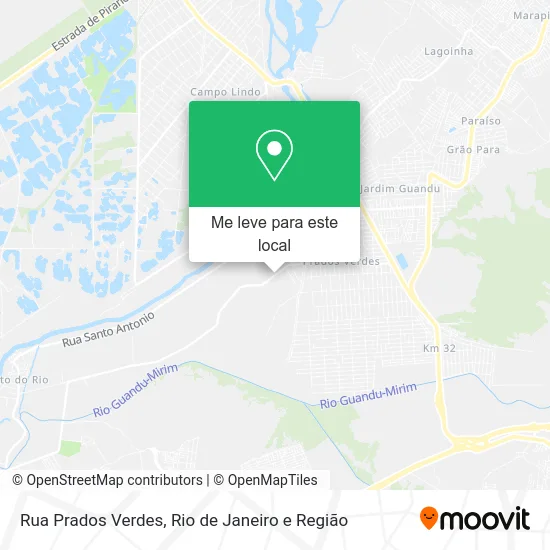Rua Prados Verdes mapa