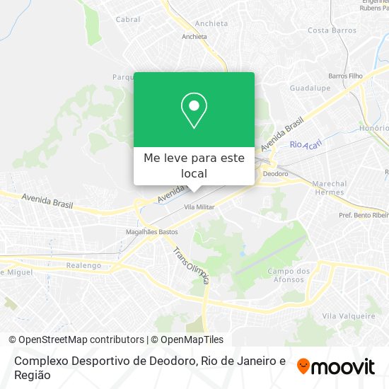 Complexo Desportivo de Deodoro mapa