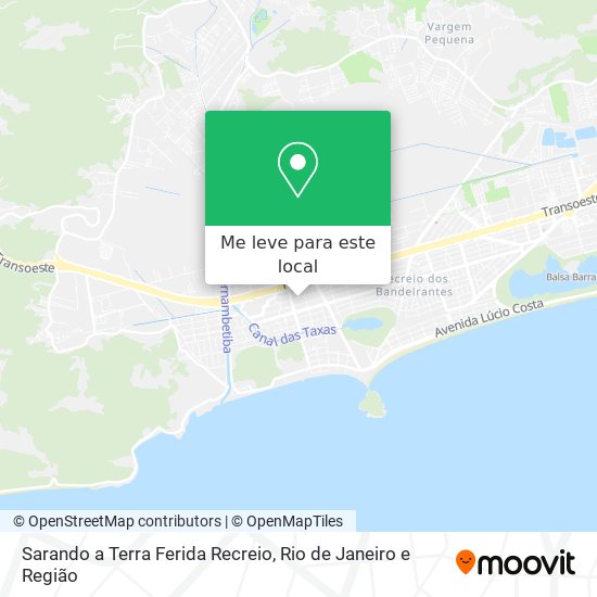 Sarando a Terra Ferida Recreio mapa