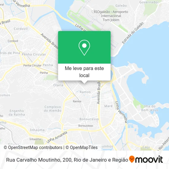 Rua Carvalho Moutinho, 200 mapa