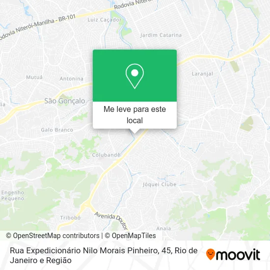 Rua Expedicionário Nilo Morais Pinheiro, 45 mapa