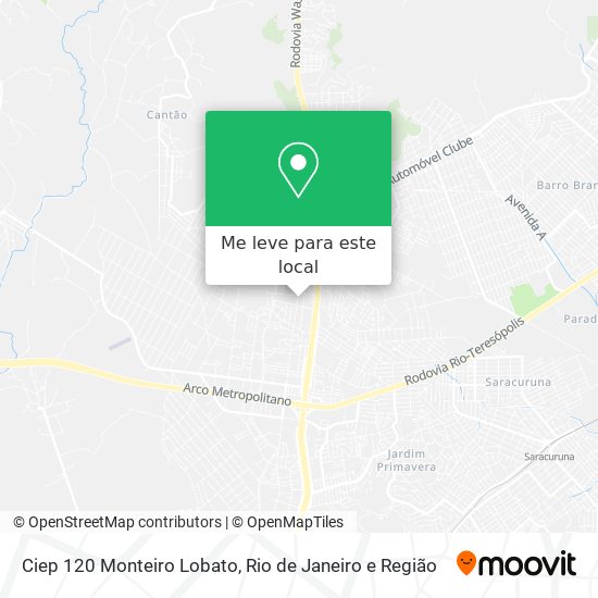Ciep 120 Monteiro Lobato mapa
