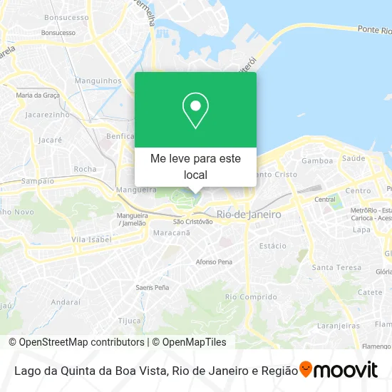 Lago da Quinta da Boa Vista mapa