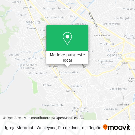 Igreja Metodista Wesleyana mapa