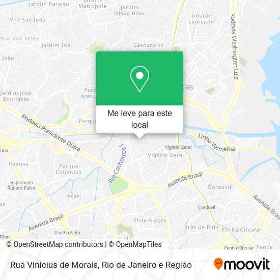 Rua Vinícius de Morais mapa