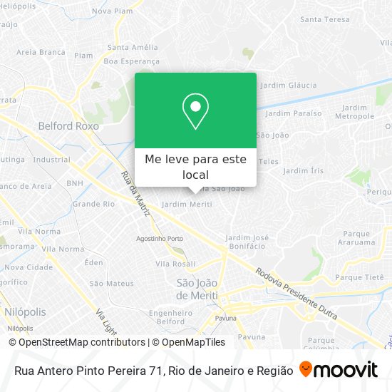 Rua Antero Pinto Pereira 71 mapa