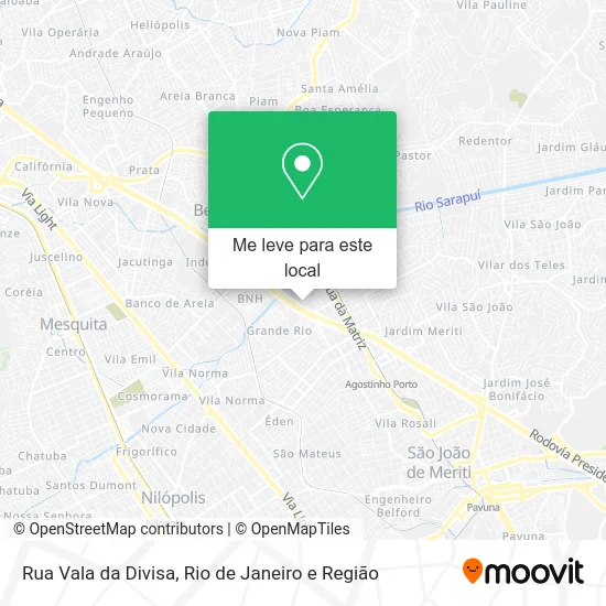 Rua Vala da Divisa mapa