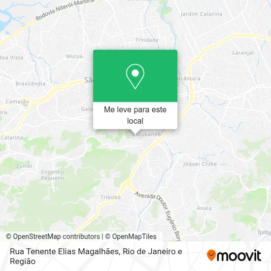 Rua Tenente Elias Magalhães mapa