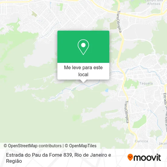 Estrada do Pau da Fome 839 mapa