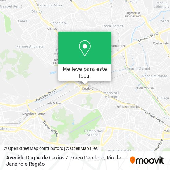 Avenida Duque de Caxias / Praça Deodoro mapa