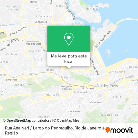 Rua Ana Néri / Largo do Pedregulho mapa