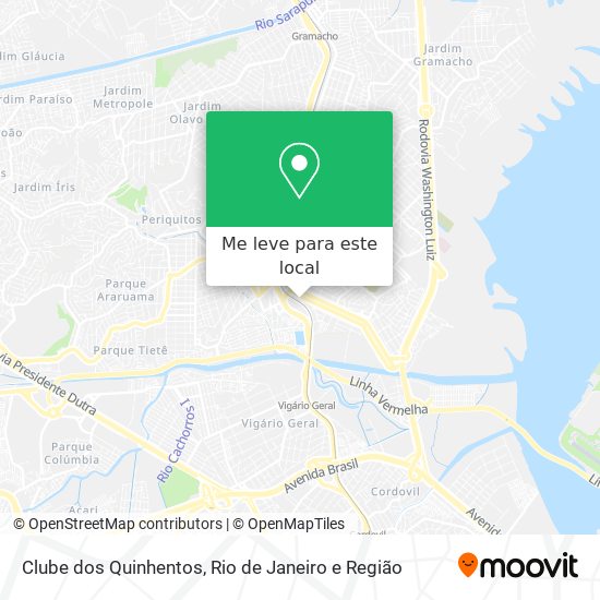 Clube dos Quinhentos mapa