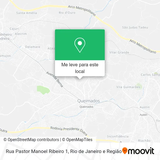 Rua Pastor Manoel Ribeiro 1 mapa