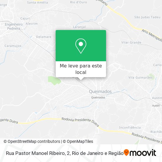 Rua Pastor Manoel Ribeiro, 2 mapa