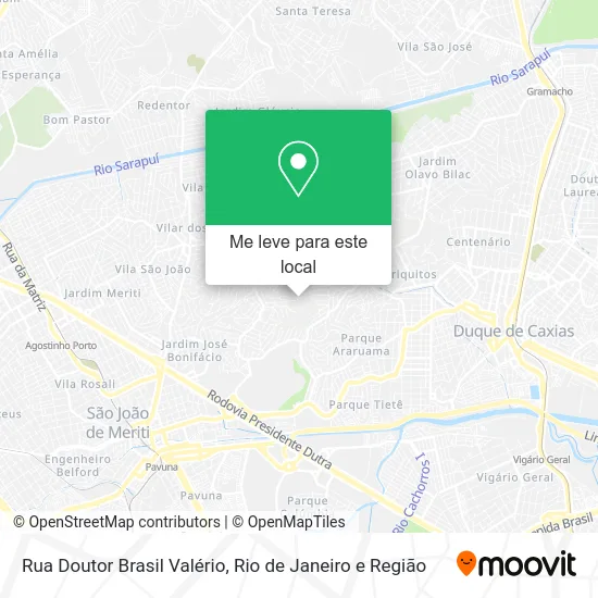 Rua Doutor Brasil Valério mapa