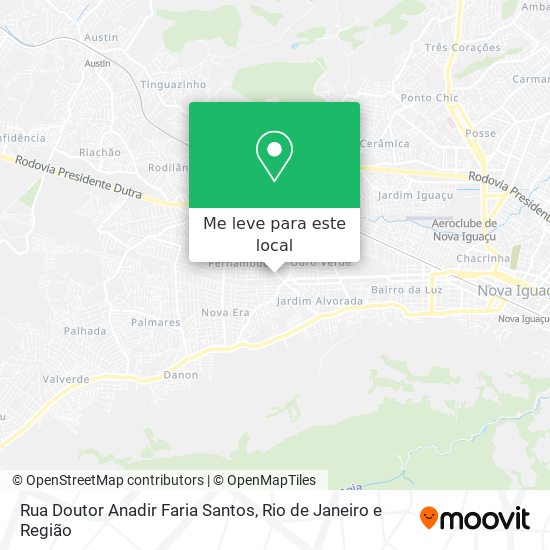 Rua Doutor Anadir Faria Santos mapa
