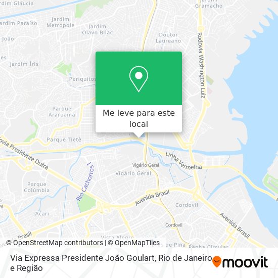 Via Expressa Presidente João Goulart mapa