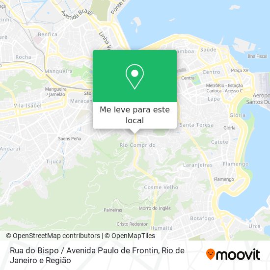 Rua do Bispo / Avenida Paulo de Frontin mapa