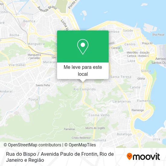 Rua do Bispo / Avenida Paulo de Frontin mapa