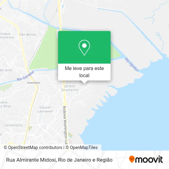 Rua Almirante Midosi mapa