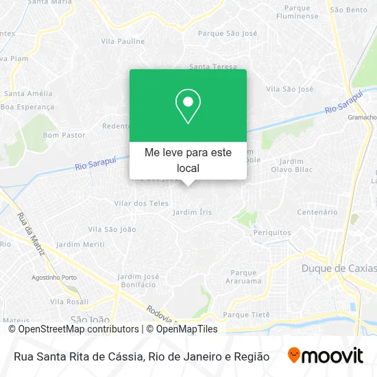 Rua Santa Rita de Cássia mapa