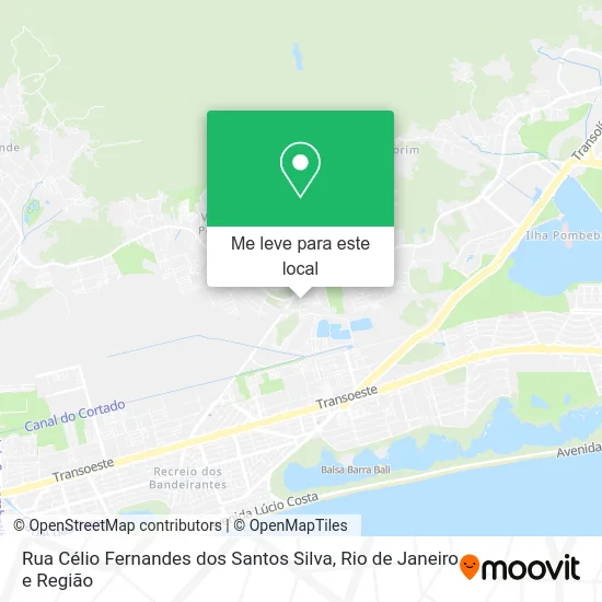 Rua Célio Fernandes dos Santos Silva mapa