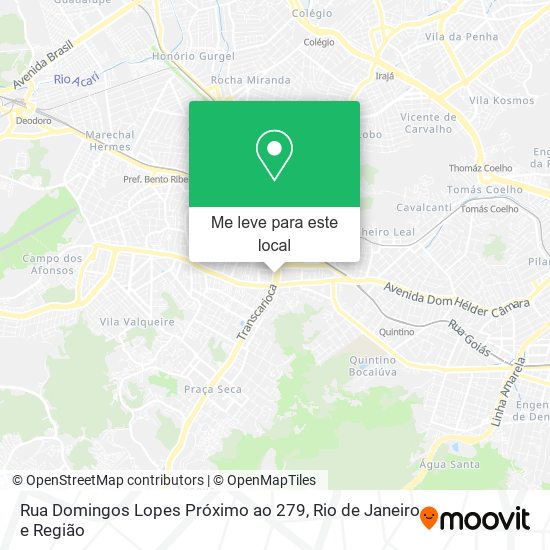 Rua Domingos Lopes Próximo ao 279 mapa