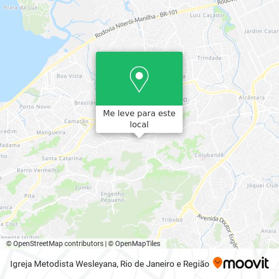 Igreja Metodista Wesleyana mapa