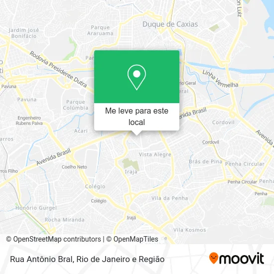 Rua Antônio Bral mapa
