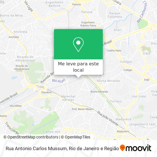 Rua Antonio Carlos Mussum mapa