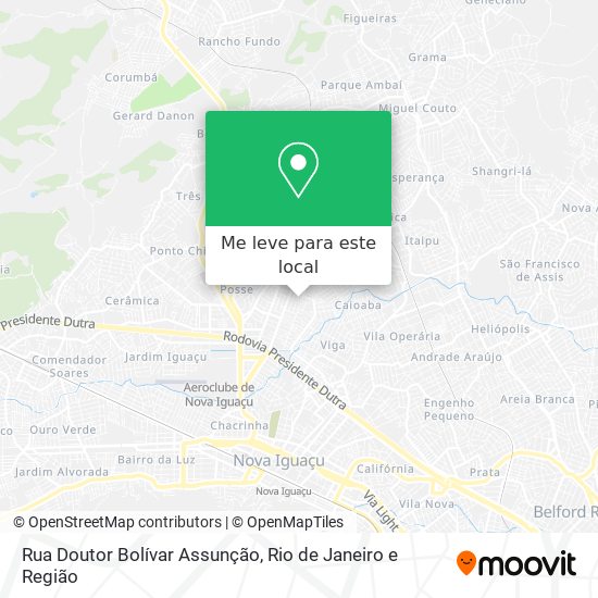 Rua Doutor Bolívar Assunção mapa