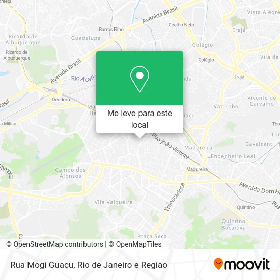 Rua Mogi Guaçu mapa